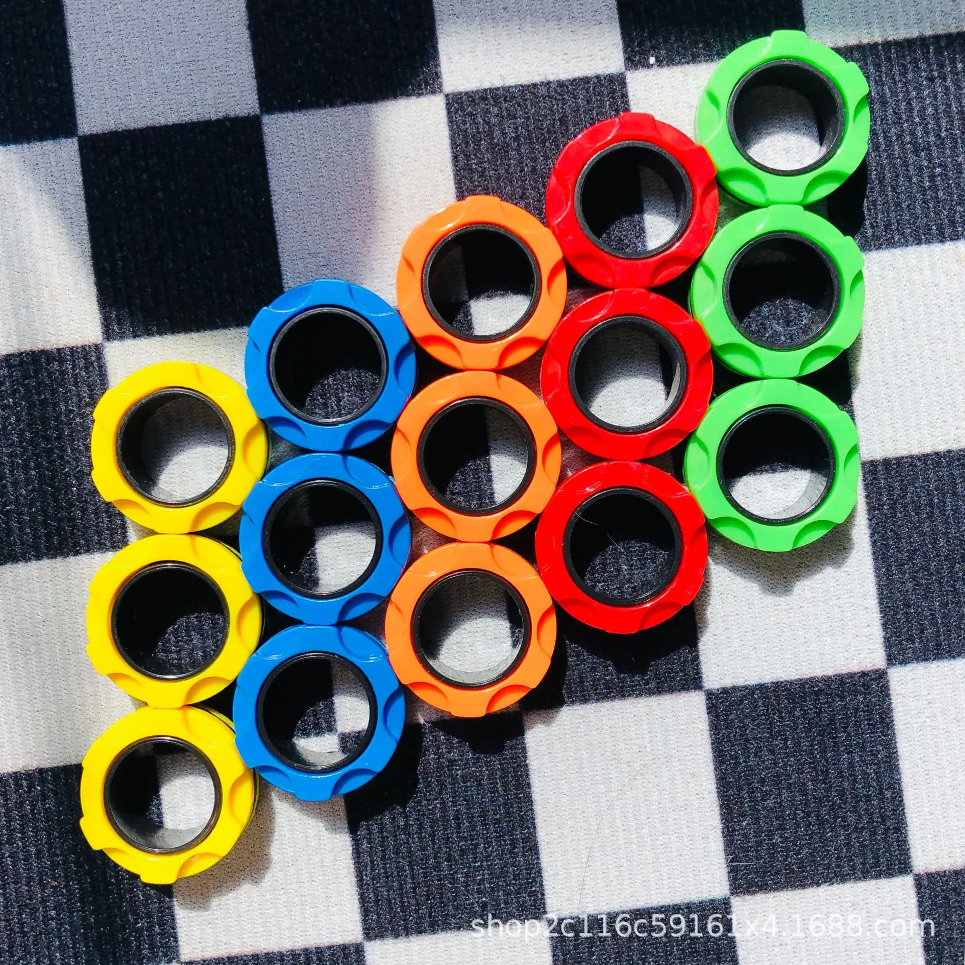 3pcs Magnetic Rings Spinner Fidget Toy Set Finger Magnets Rings for Anxiety Relief Therapy Fidget Pack Gift for Adults Teens Kid