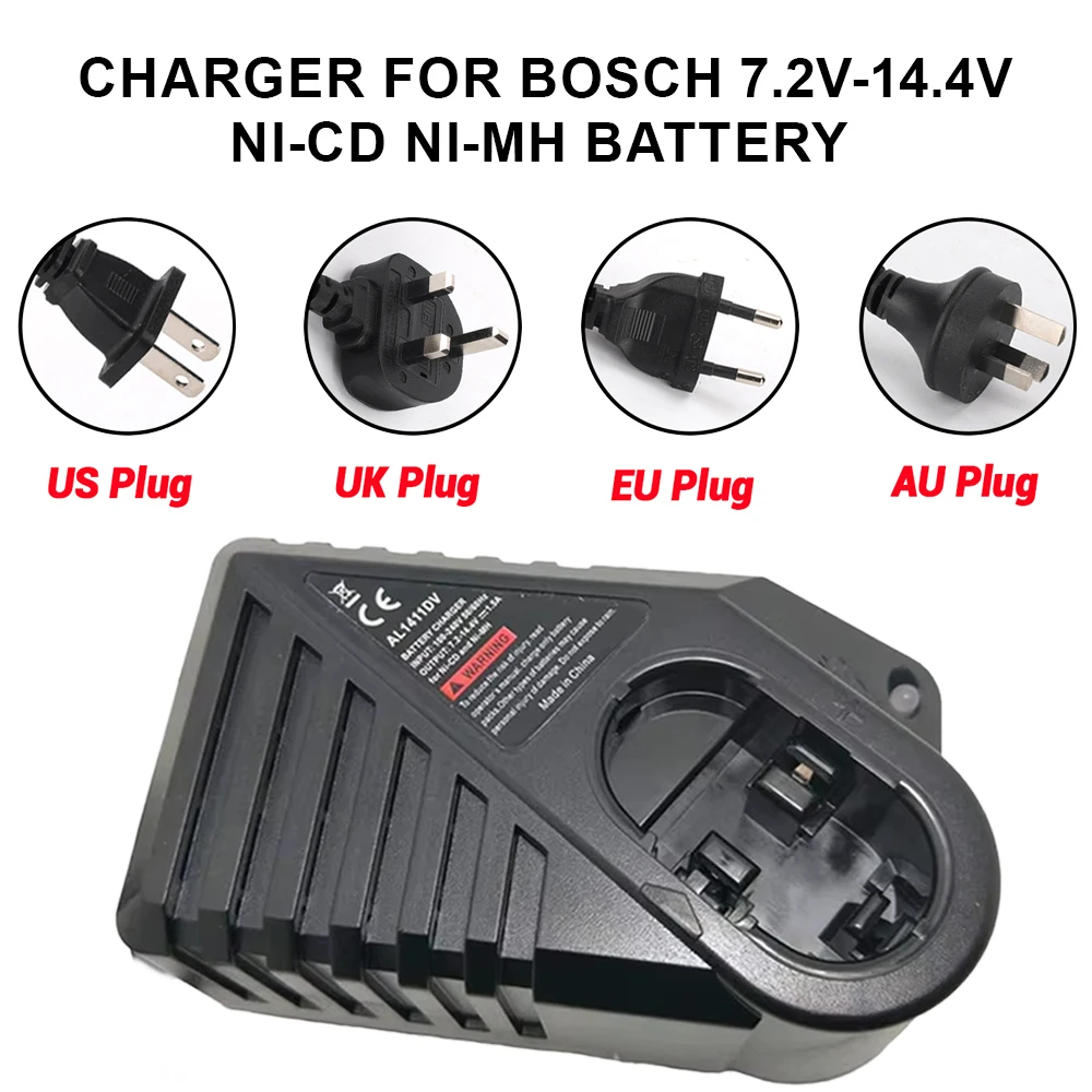 110-240V Charger For Bosch 7.2V 9.6V 12V 14.4V Ni-CD Ni-MH Battery Electrical Drill Battery GSR7.2 GSR9.6 GSR12 GSR14.4 AL1411DV