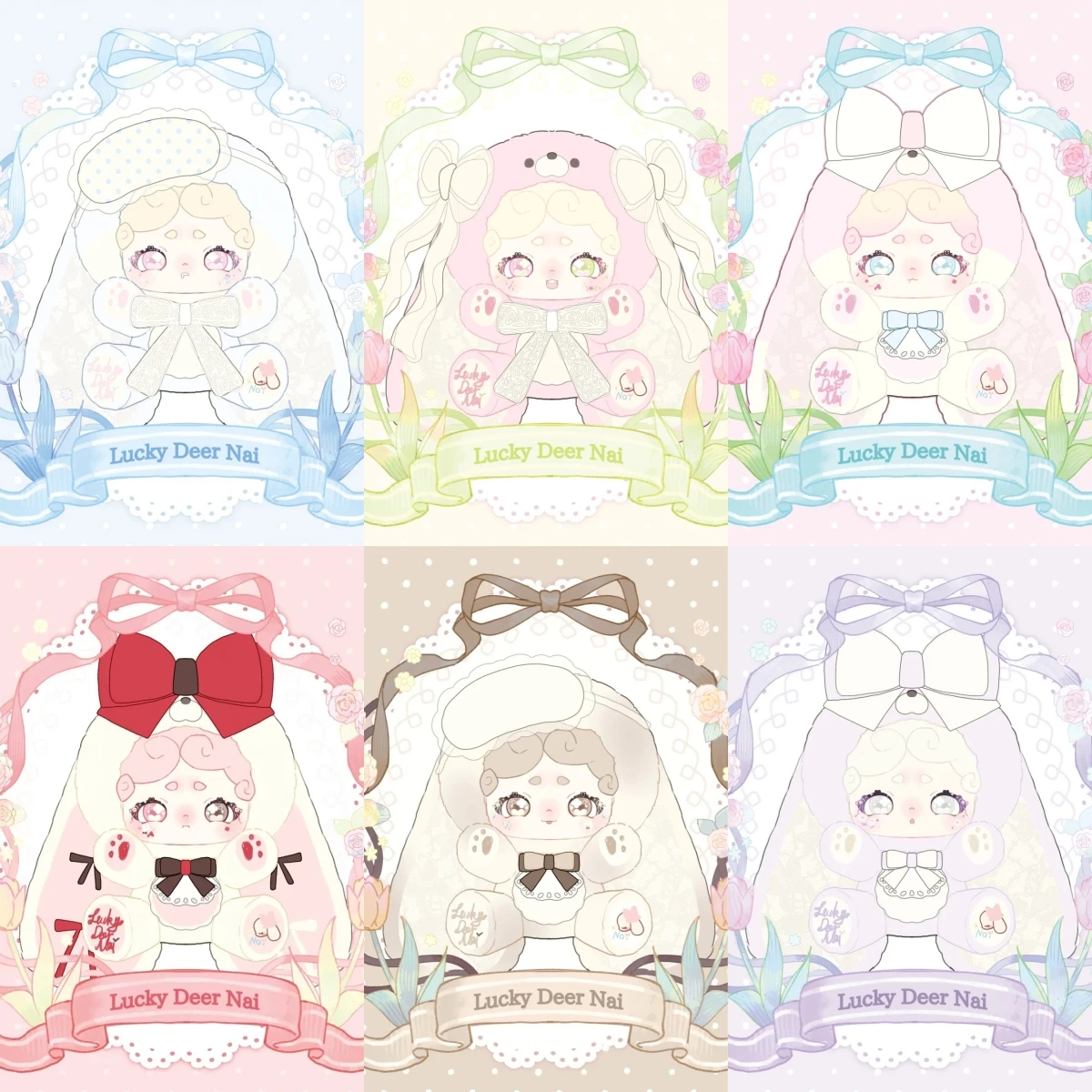 

Authentic Lucky Deer Nai 600% V1 Sweet Tea Bunny Blind Box Room Decoration Doll Vinyl Toy Gift Box Surprise Collectible Toys