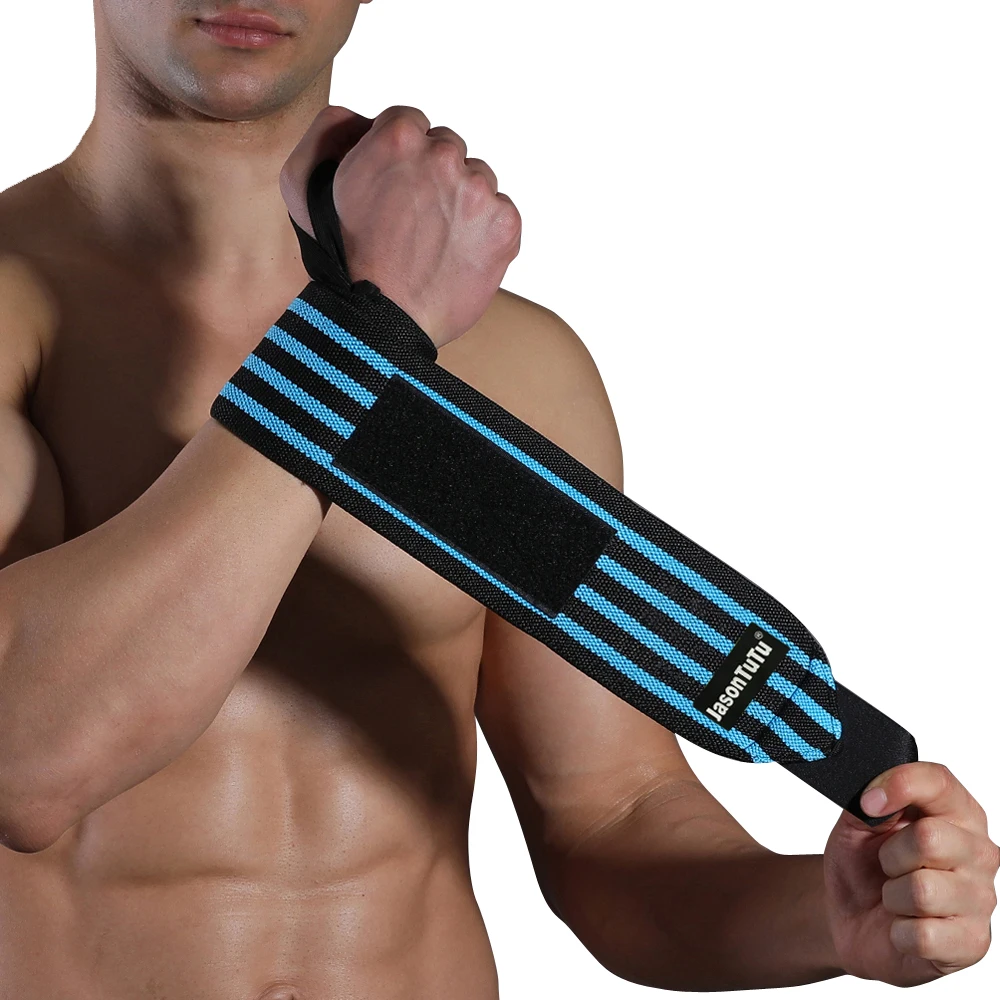 

jasontutu Wristband Gym Training Wrist Support Brace Straps Wraps Crossfit Powerlifting Wrist Support Weight Lifting