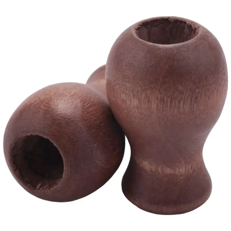 A04G-24 Pack Window Blind Wood Cord Knobs Wooden Hanging Ball Blind Small Pendants Drops Pull End For Blinds Or Shades Brown