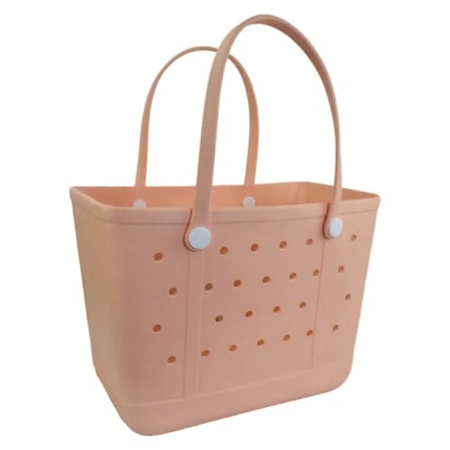 Beach Bag Waterproof Beach Tote Rubber XL Tote Bag Washable and Durable Open Handbag for Boat Pool Sports