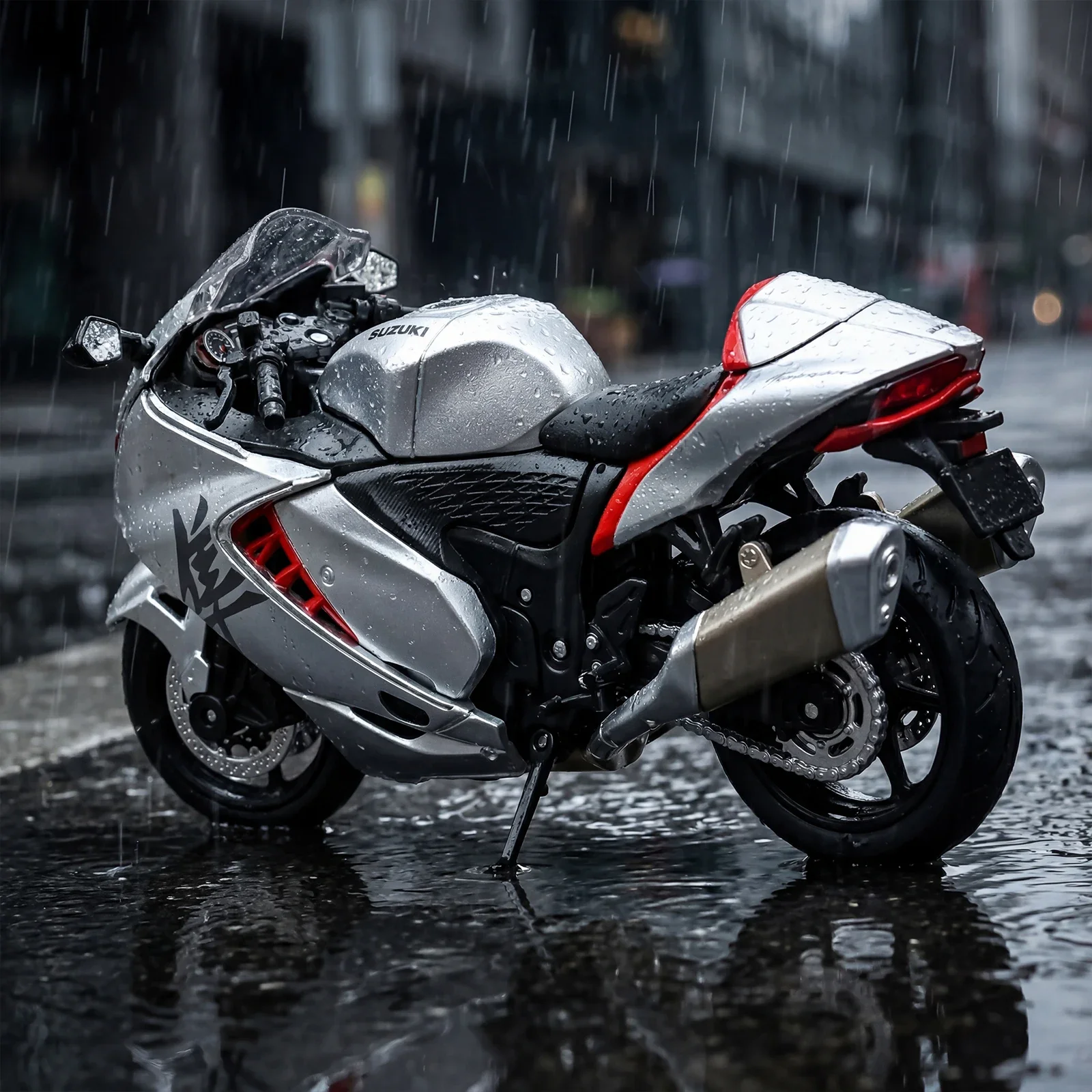 1:18 GSX 1300R Hayabusa Hyper Sport Touring Motorcycle Alloy Metal Diecast Model Motorcycle Home Desktop Display Present