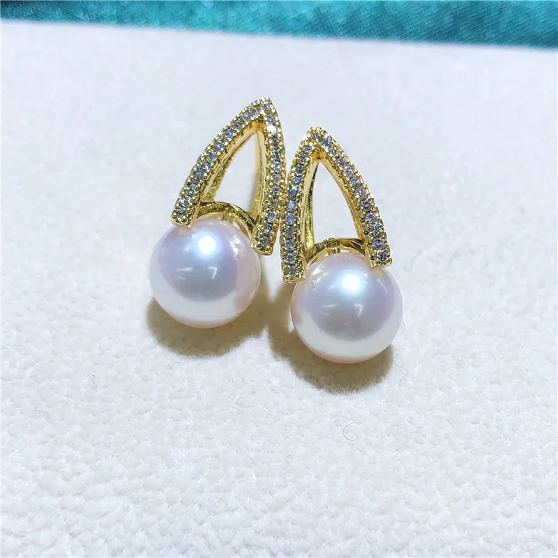 AAAA++++ 7-8mm 8-9mm 9-10mm10-11mm 11-12mm 12-13mm 13-14mm Gorgeous Huge South Sea White ROUND pearl earring 925s... gift box