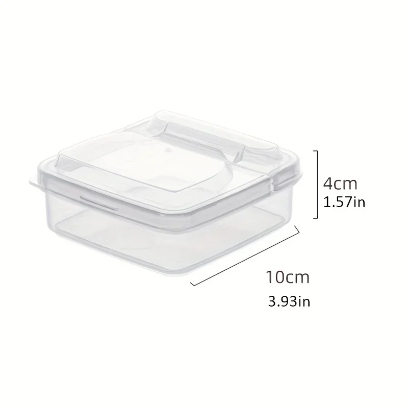 1 x geschnittener Käsebehälter für den Kühlschrank, durchsichtige Butterblock-Käsescheiben-Aufbewahrungsbox aus Kunststoff mit Klappdeckel für Kühlschranklebensmittel – Detail 8