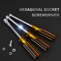 5mm ,6mm ,8mm,10mm Hex Socket Head Handle CRV Shaft Nut Screwdriver tools