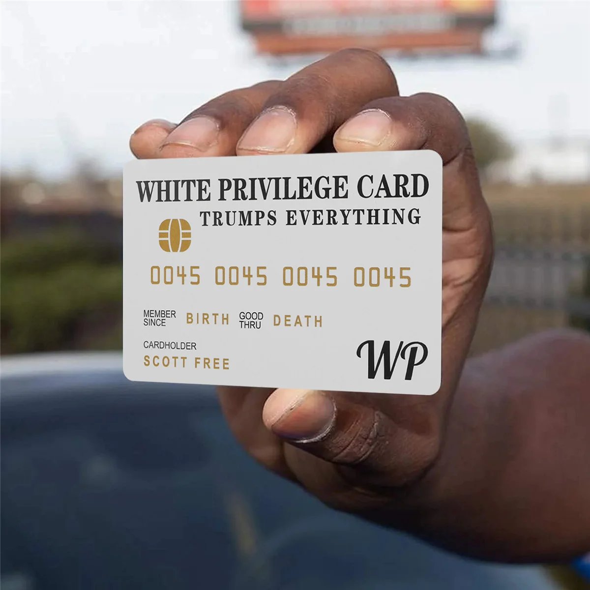 

A03V 10 PCS White Privilege Card Trumps Everything Credit Card Sets, Wallet Insert Card Romantic Card Business Gifts