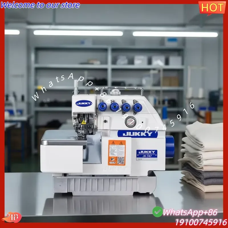 2026Hot JUKKY 747 Industrial High-Speed Overlock Sewing Machine in 4 Thread Machine Coudre Industrielle Excellent Performance