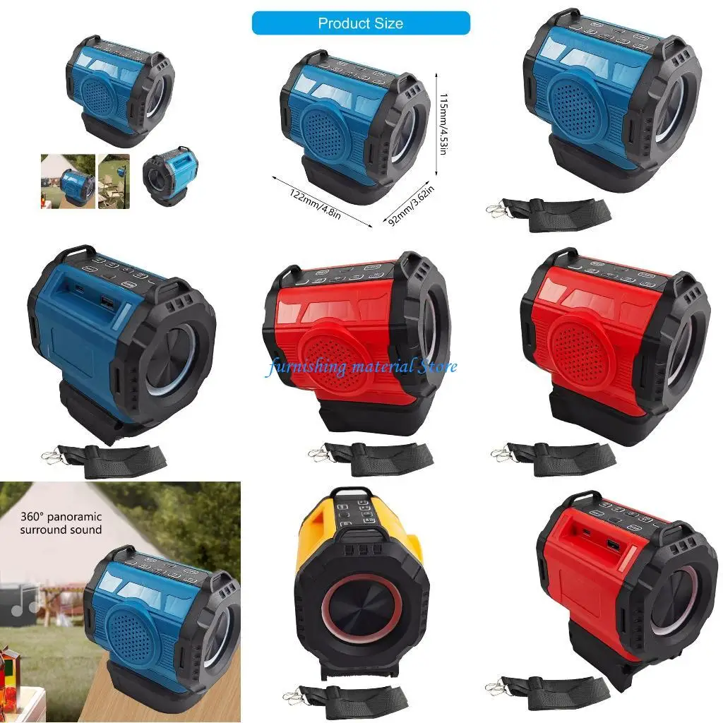 

Y5GD Bluetooth-compatible Speaker Portable Speaker 18V Battery Powerful LED Light