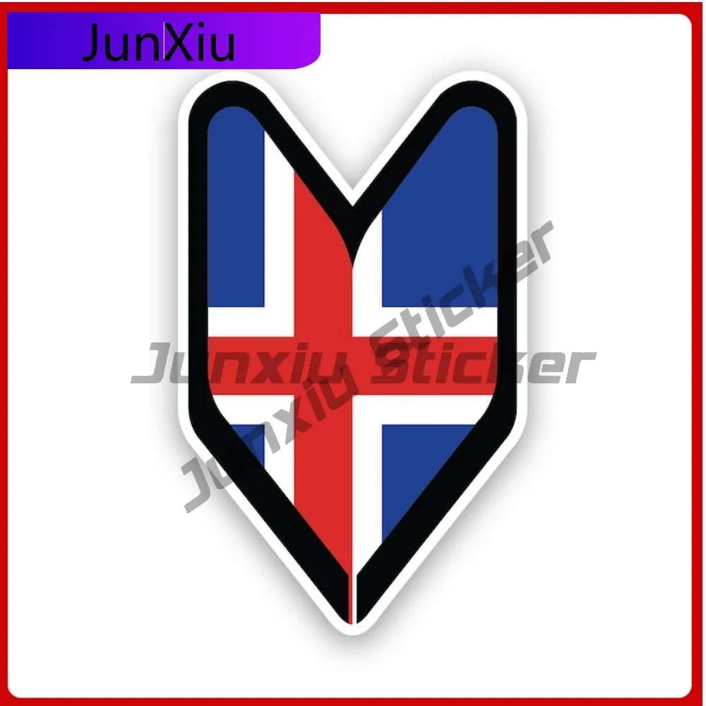 

Icelander Driver Badge Stickerwaterproof Outdoor Decalswakaba Funny Window Waterproof Vinyl Decal For Motorcycle Helmet Fun High