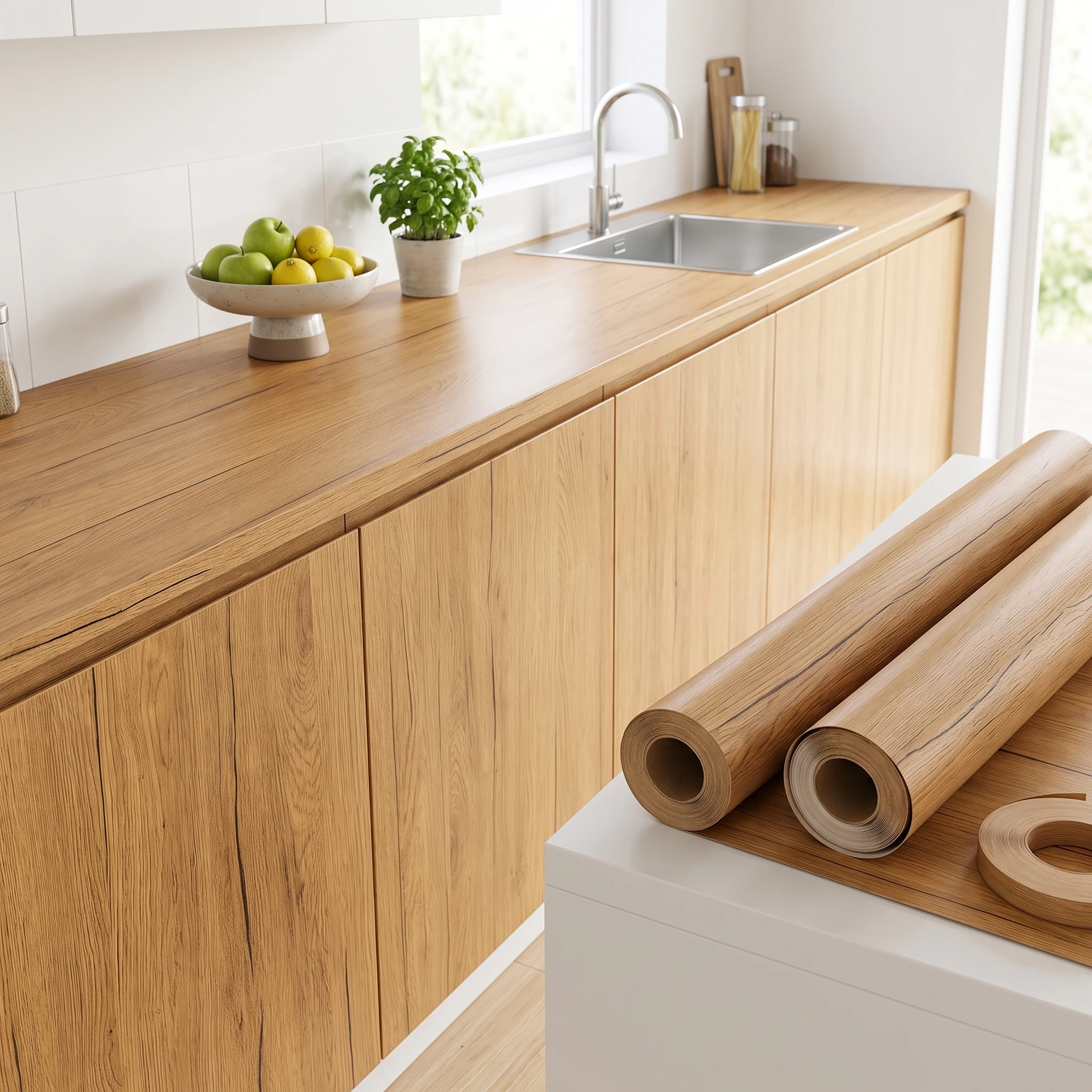 55cm Width Thick Wood Grain Decor Wallpaper Vinyl Self Adhesive Waterproof Kitchen Closet Wall Stickers for Furniture Renovation