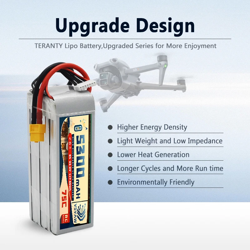Akumulator Lipo VSVAW 6S 5300mAh złącze XT90 / XT60 75C 22.2V do drona, quadcoptera FPV, helikoptera, samolotu, samochodu, łodzi