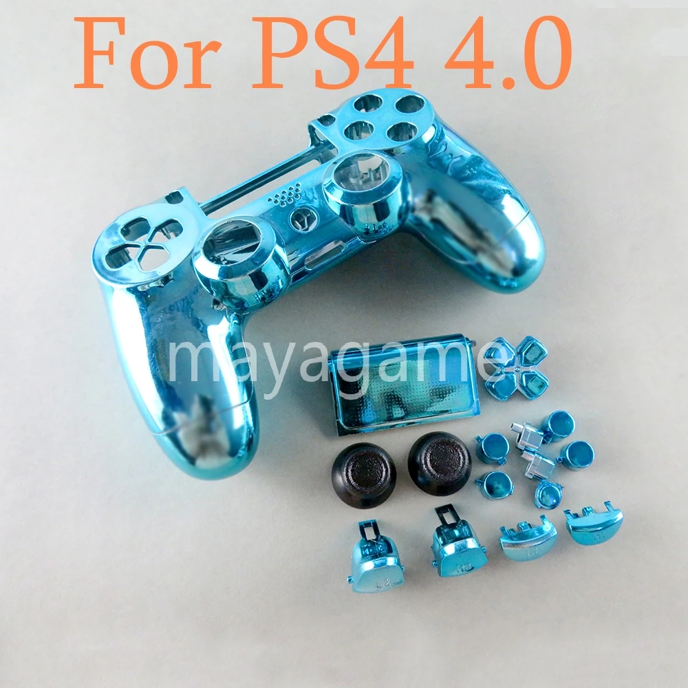 5sets for PS4 Pro  Housing Shell Cover Plating Chrome Case For PlayStation 4 Pro 4.0 Slim Controller JDS040 JDM040