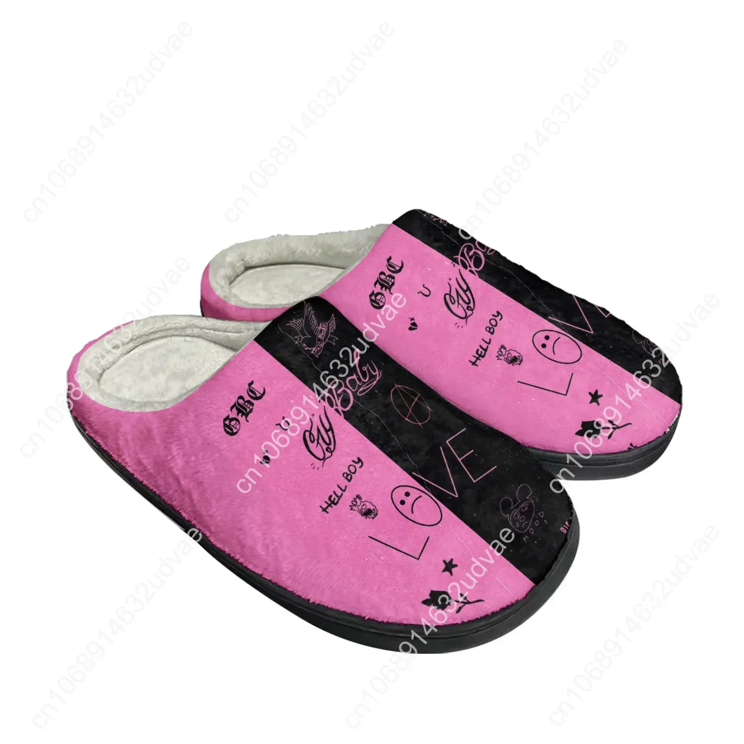 Hot Hip Hop Rapper Lil Peep Home Cotton Custom Slippers Mens Womens Sandals Plush Bedroom Casual Keep Warm Shoe Thermal Slipper