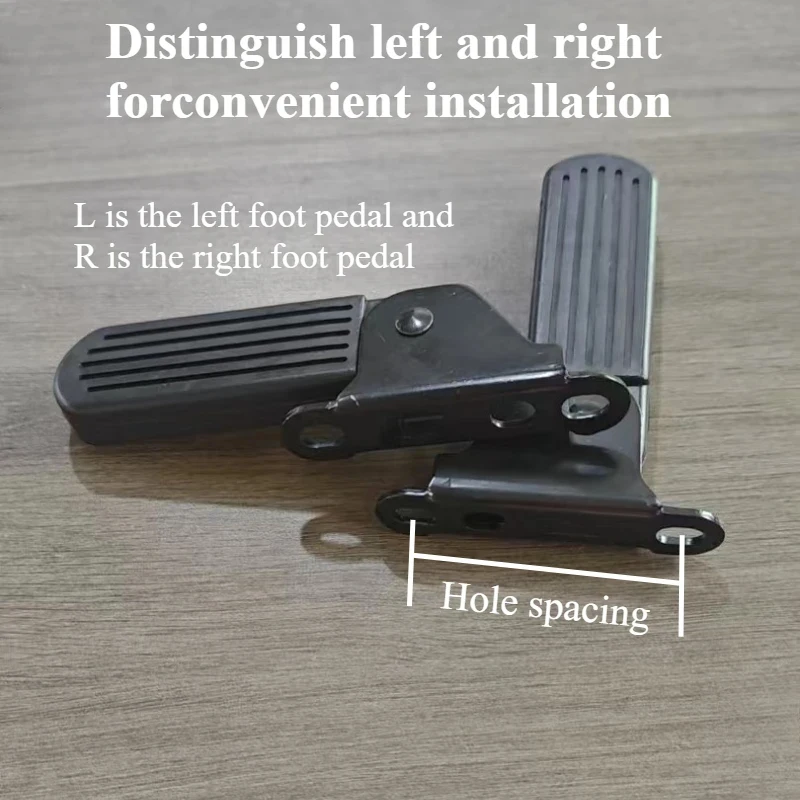 1Pair Foldable Electric Bike Front Foot Pedals Alloy Anti-Slip Cycling Parts image 5