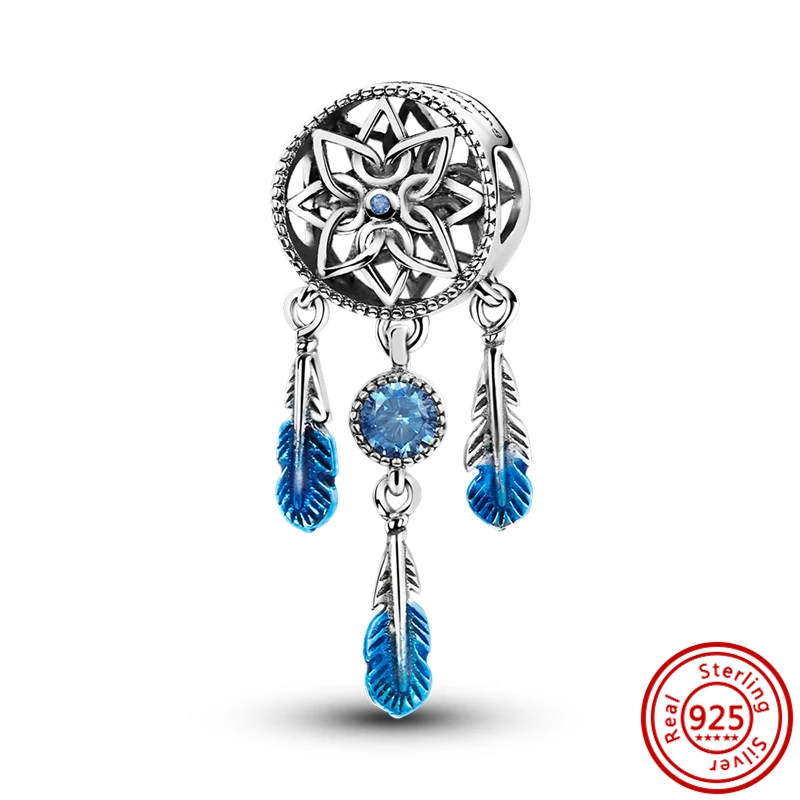 2026 Heißer Verkauf Charms Perle 925 Sterling Silber Blauer Schmetterling Leuchtender Glühwürmchen-Anhänger Passend für Armreif Armband Halskette DIY Schmuck – Detail 10