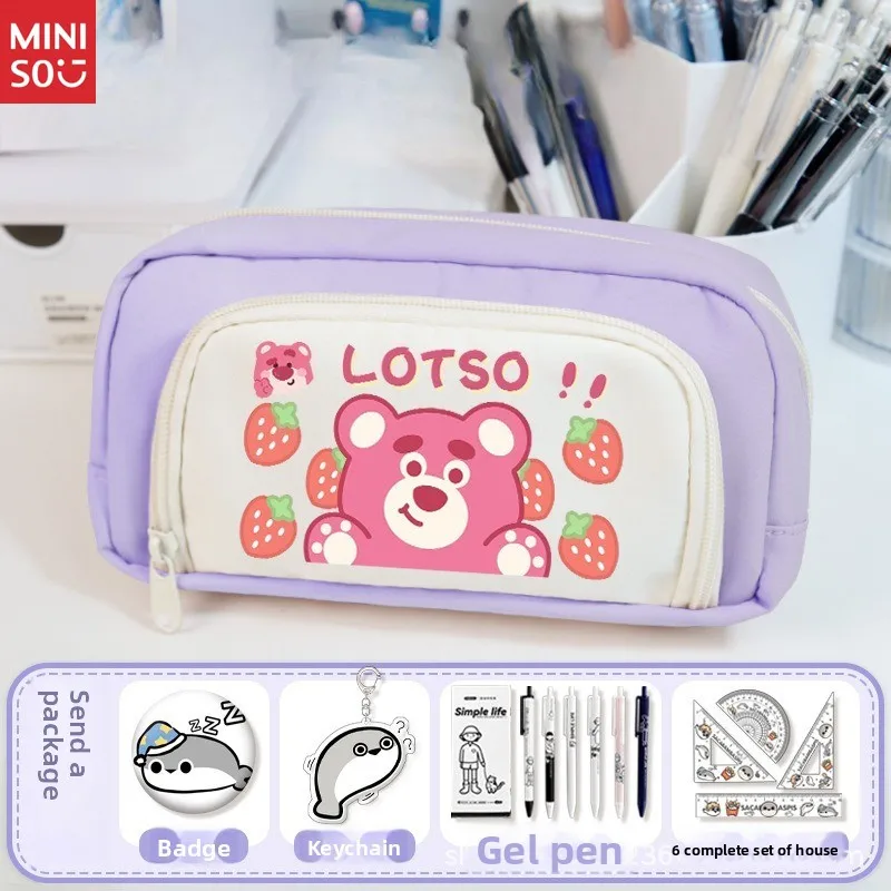 

Lotso Bear Pencil Case for Girls, Large Cute Pen Holder, Kindergarten & School Supplies