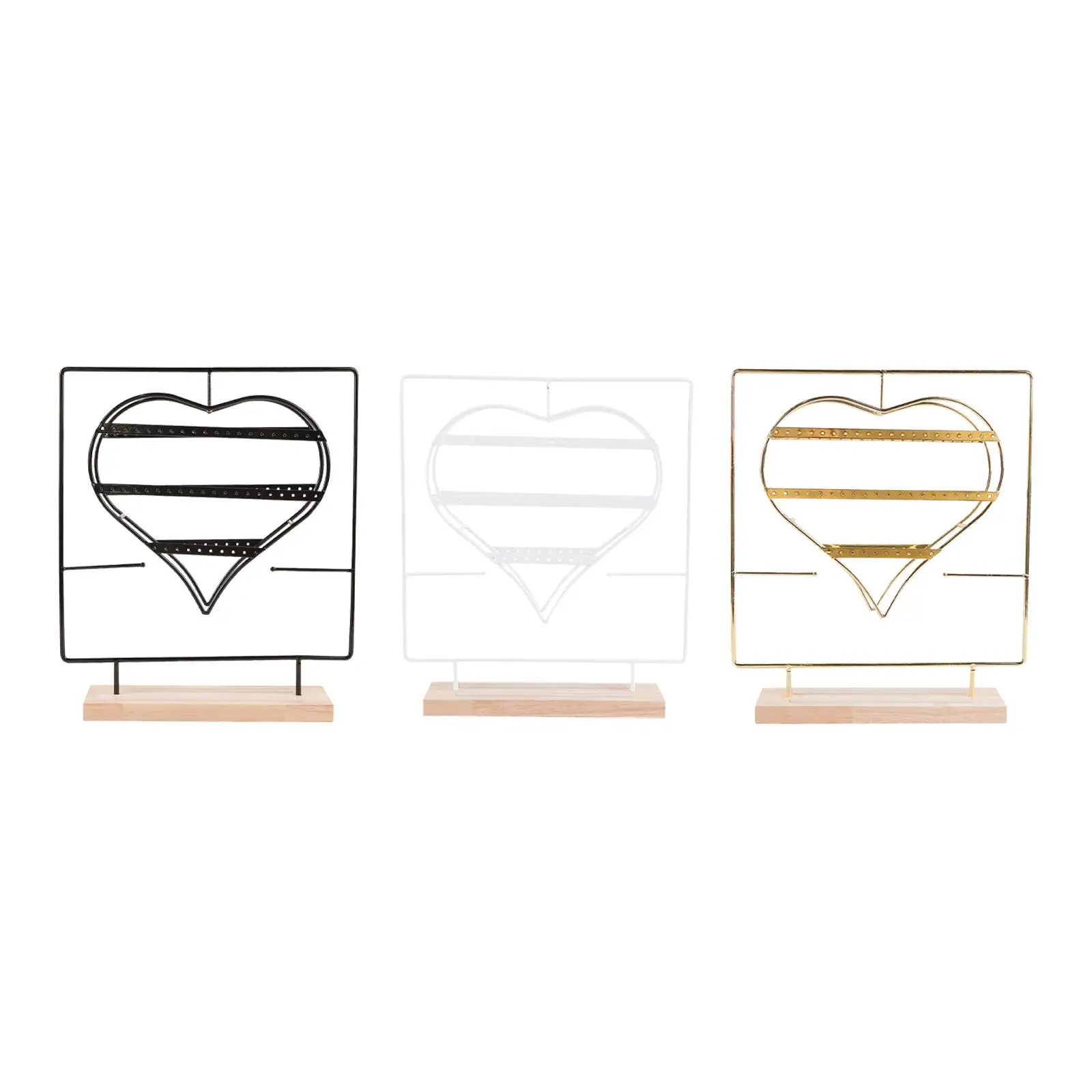 

Earring Holder Wooden Base Jewelry Display Stand for Showcase Tabletop Home