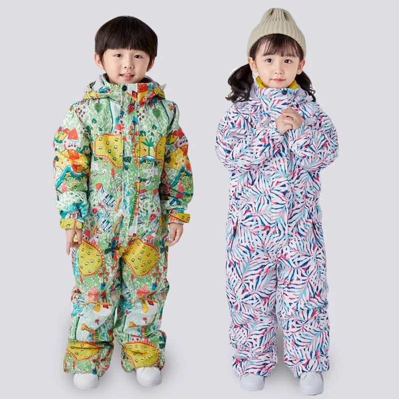 

Ski Suit Kids Ski Jumpsuit Children Winter Warm Windprsoof Waterproof Snow Jacket And Pants Boys Girls Skiing And Snowboard Suit