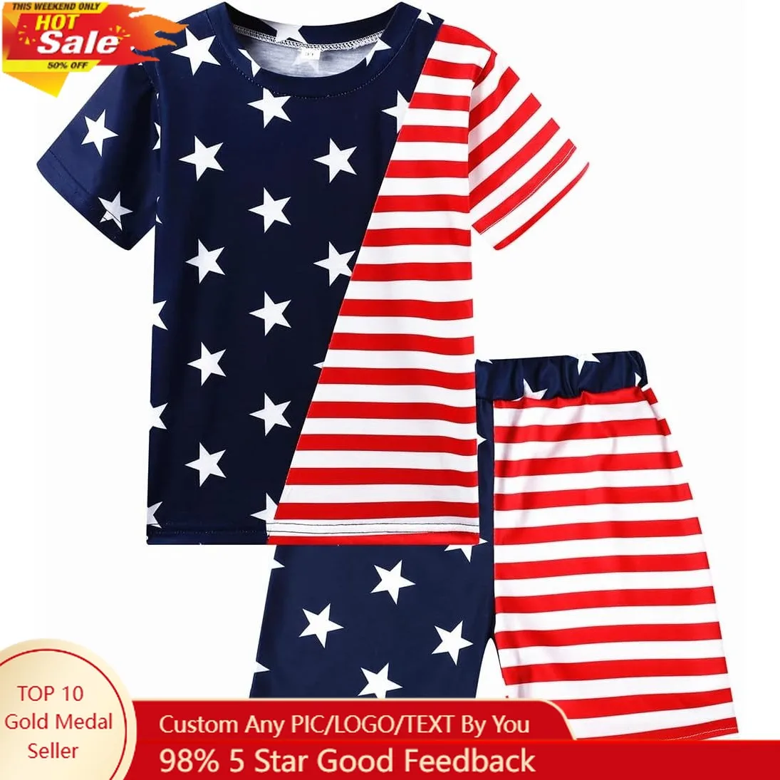 Popshion Boys Pajamas 100% Cotton Toddler Clothes Summer Pjs for Boy Planet Dinosaur Sleepwear Kids Short Sets 2-10 Years