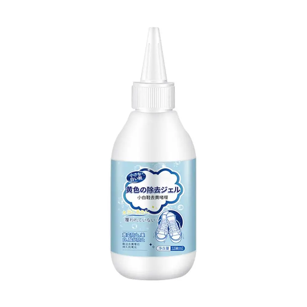 Limpiador de zapatos blanco de 150ml, limpieza, blanqueamiento, reacondicionamiento, oxidación, agentes amarillentos, suministros de manchas, eliminación de manchas para el hogar M7y4