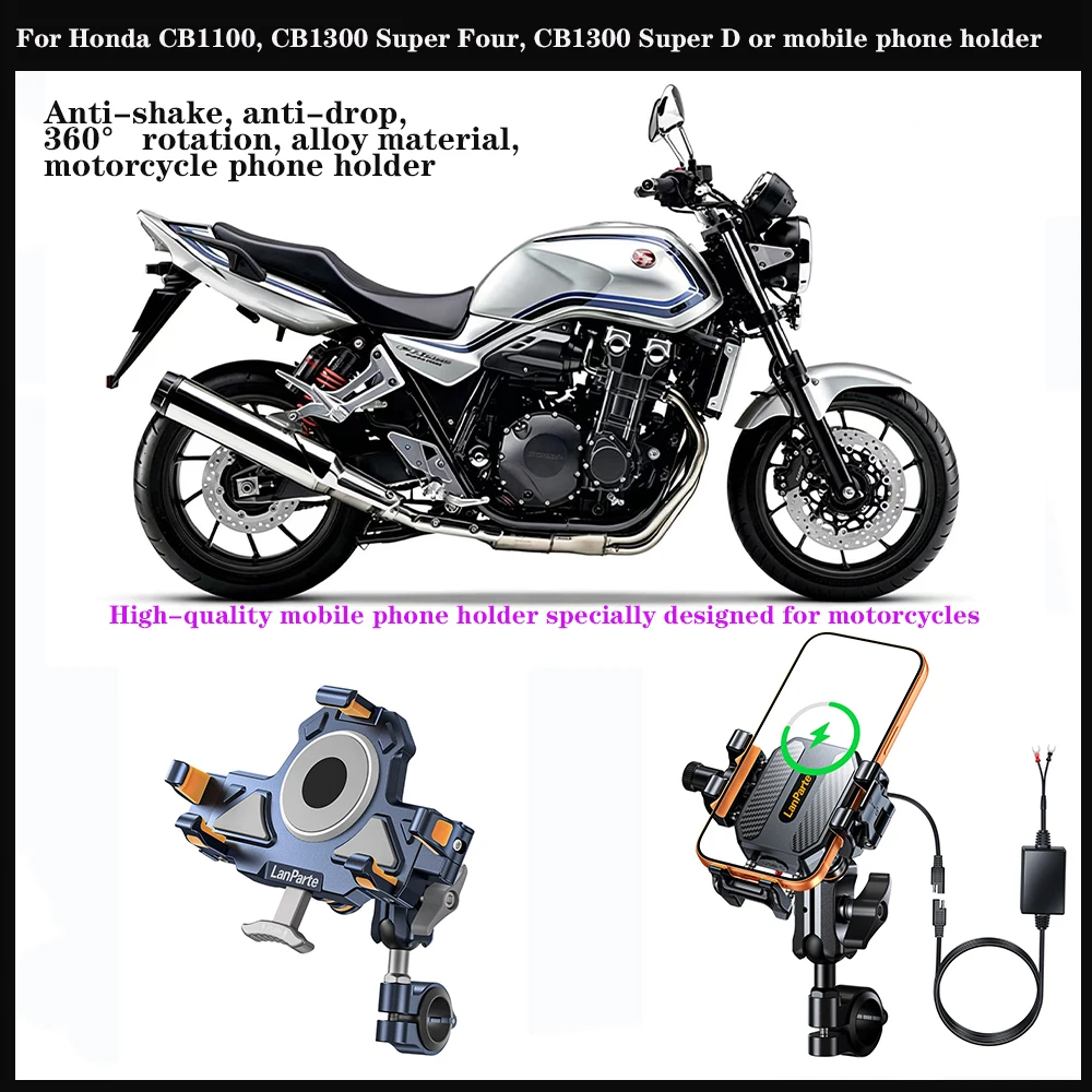 

Mobile phone stand For Honda CB1100, CB1300 Super Four, NT1100 Aluminum shock-absorbing, 360° adjustable metal navigation stand