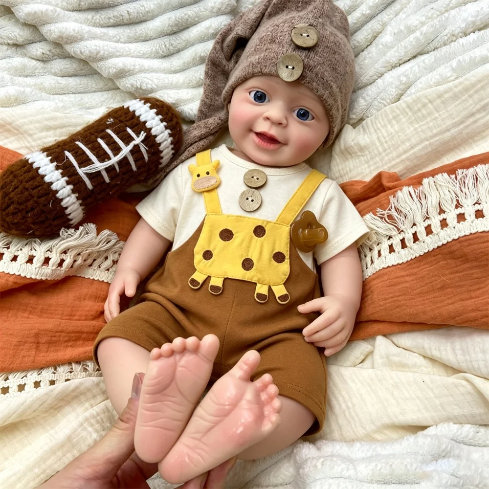 18inch Open Eyes Realistic Silicone Reborn Doll True Newborn Professional Model Weighted Doll For Expectant Parents Gift