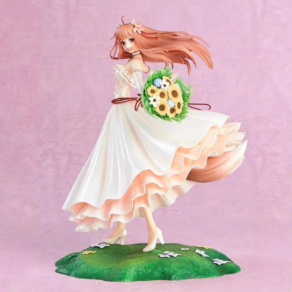 

Anime Character Spice And Wolf Figurines, Holo Wedding Dress Figurine Model Desktop Decoration Gift