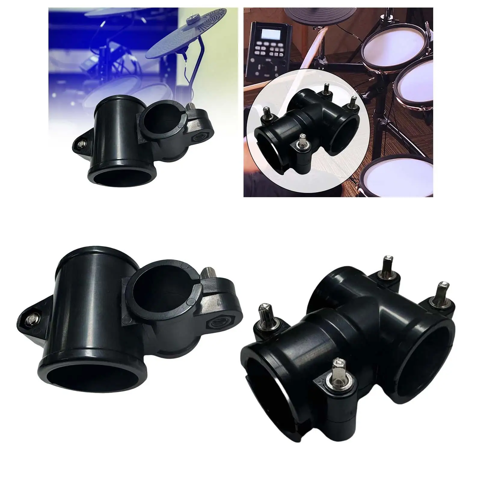 Drum Rack Clamp Easy to Install Metal Electronic Drum Tubing Rack Clip Bracket Percussion Drum Set Rack for Drum Accessories