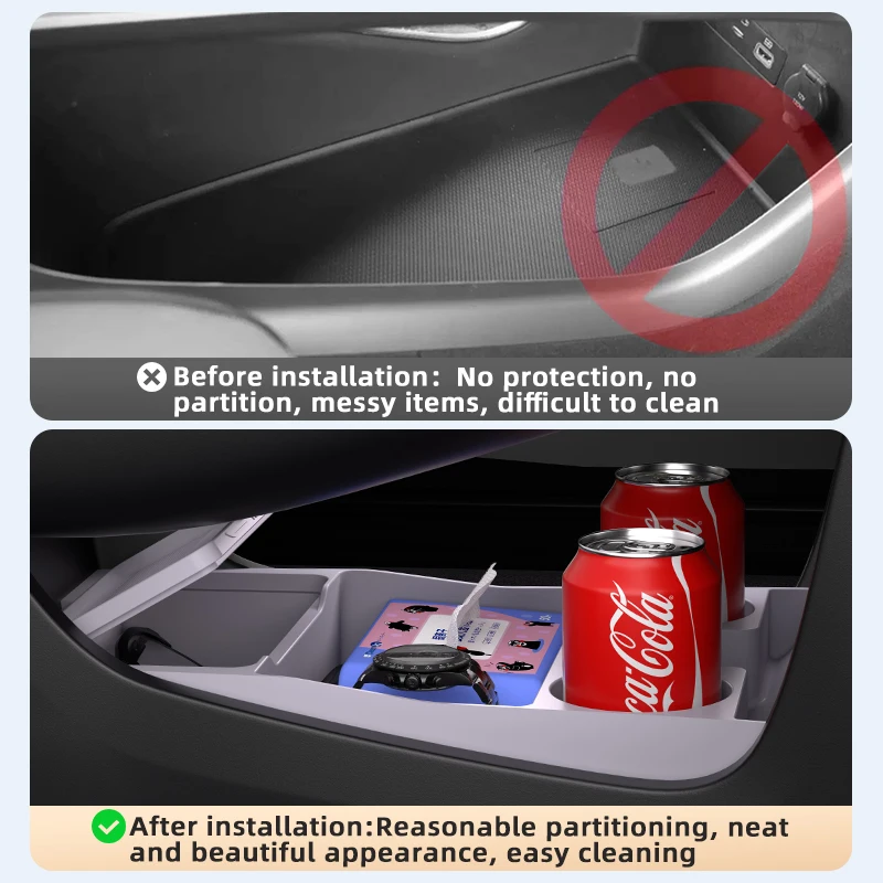 ل Roewe M7 RW M7 2025 2026 صندوق تخزين مركز مسند الذراع صندوق مخفي حامل الكأس المنظم الملحقات الداخلية #3