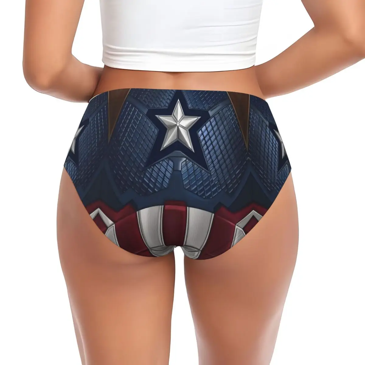 Biancheria intima personalizzata per slip da donna Capitan America Cartoon Moive Mutandine Comfort Shield