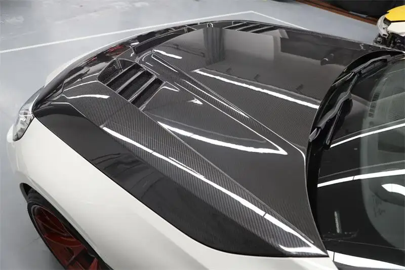 

Carbon Fiber Front Engine Hood for 2 Series G42 M2 G87 V Style Light Racing Ventilated Engine Hood