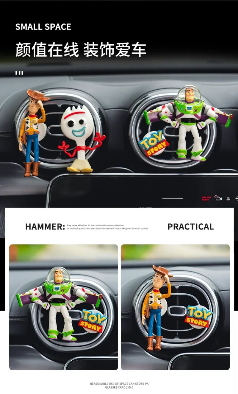 Toy Story Woody & Buzz Lightyear Auto-Duftclip, Cartoon-Lufterfrischer für die Auto-Klimaanlage – Detail 3