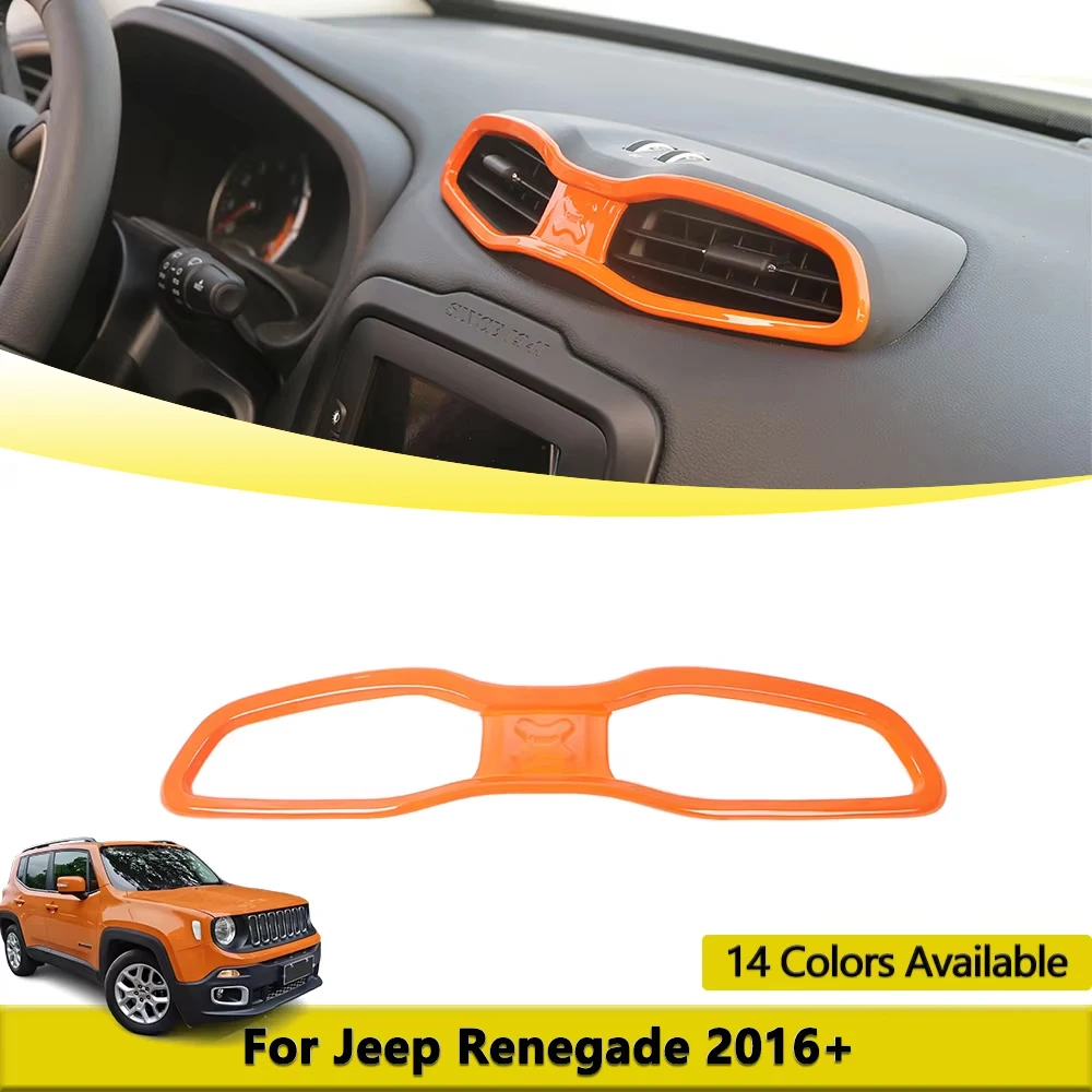 

Накладка на вентиляционное отверстие центральной консоли для Jeep Renegade 2016-2023 2024 2025, внутренние молдинги, декоративные аксессуары для стайлинга автомобилей