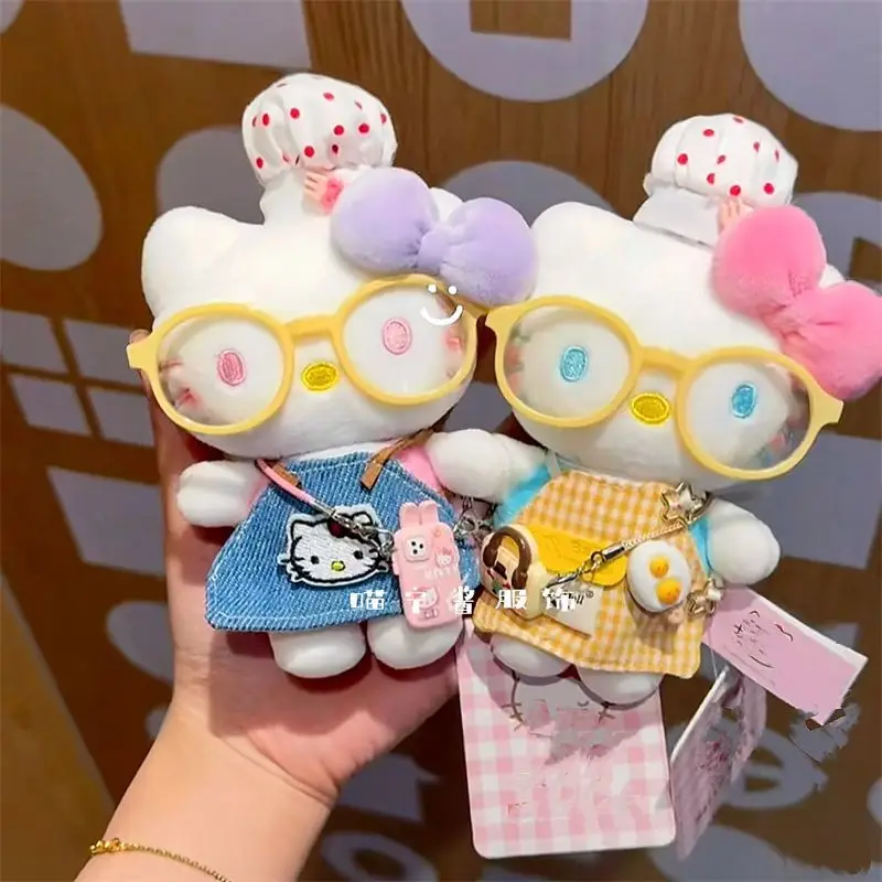 موضة سانريو مرحبا كيتي المفاتيح Kawaii الكرتون أنيمي حقيبة الطاهي المفاتيح دمية على ظهره معلقة الديكور فتاة هدايا عيد #1