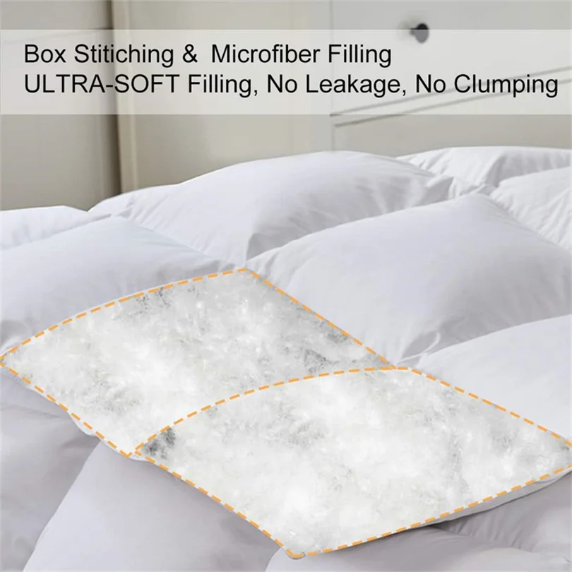 Thicken White Goose Down Comforter 3D Bread Pleat Pinch Warm Duvet 100% Cotton Shell Quilt/Duvet for Home Hotel Luxury Blankets