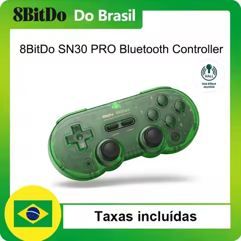 Controle Bluetooth 8BitDo SN30 Pro com Joystick de Efeito Hall e Vibração Rumble para Switch 1/2, Windows, Mac OS, Android, Steam
