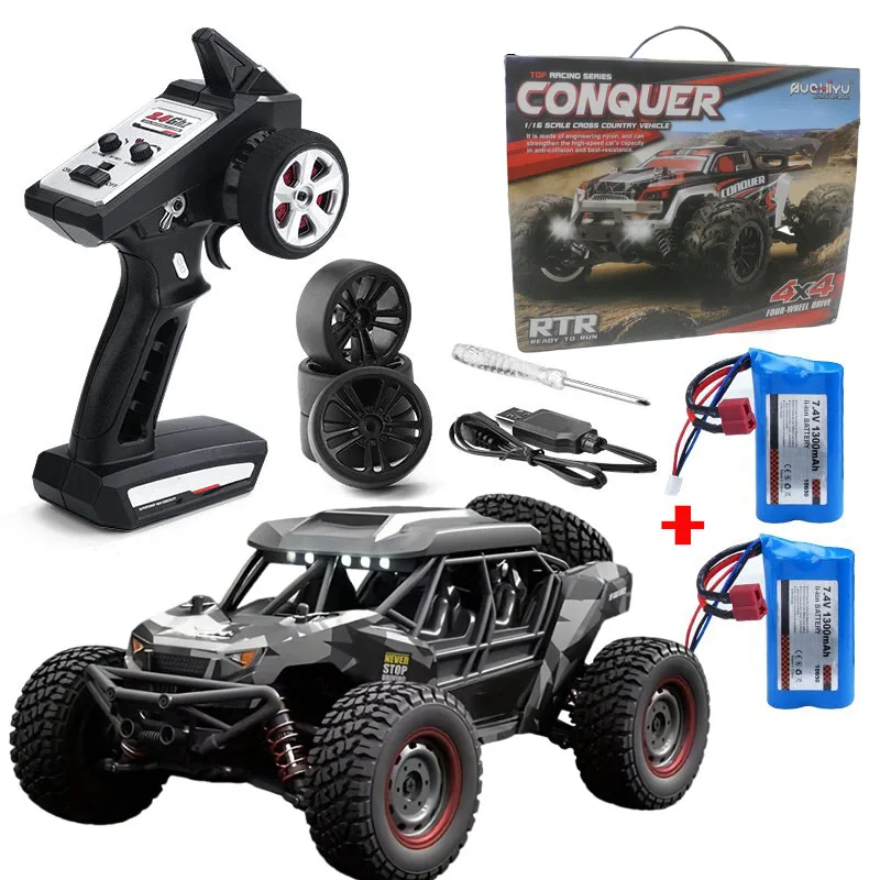 16106 1:16 50 km/u 4WD RC auto met LED-afstandsbediening off-road auto's hoge snelheid Drift Monster Truck voor kinderen, Halloween en Kerstmis