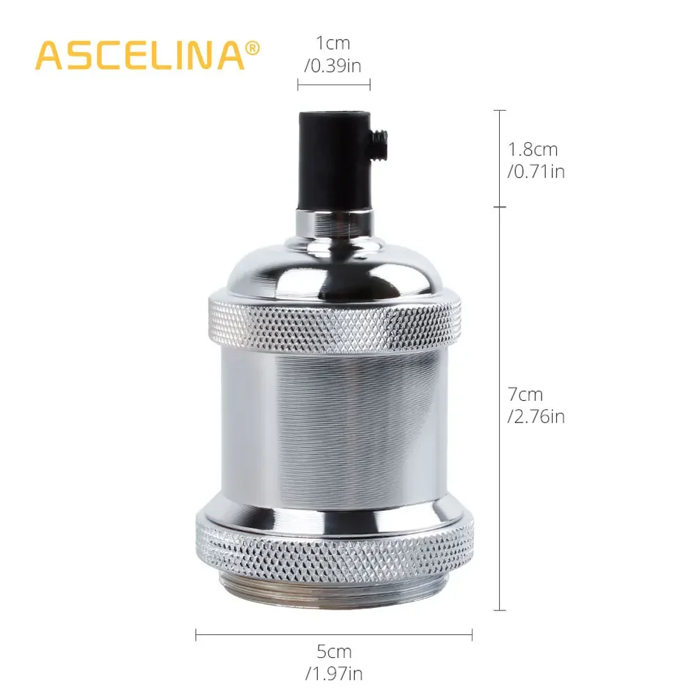 Vintage Edison Lamp Base Pendant light E27 Screw Bulb base Aluminum Light Socket Industrial Retro Fittings lamp holder Fixture