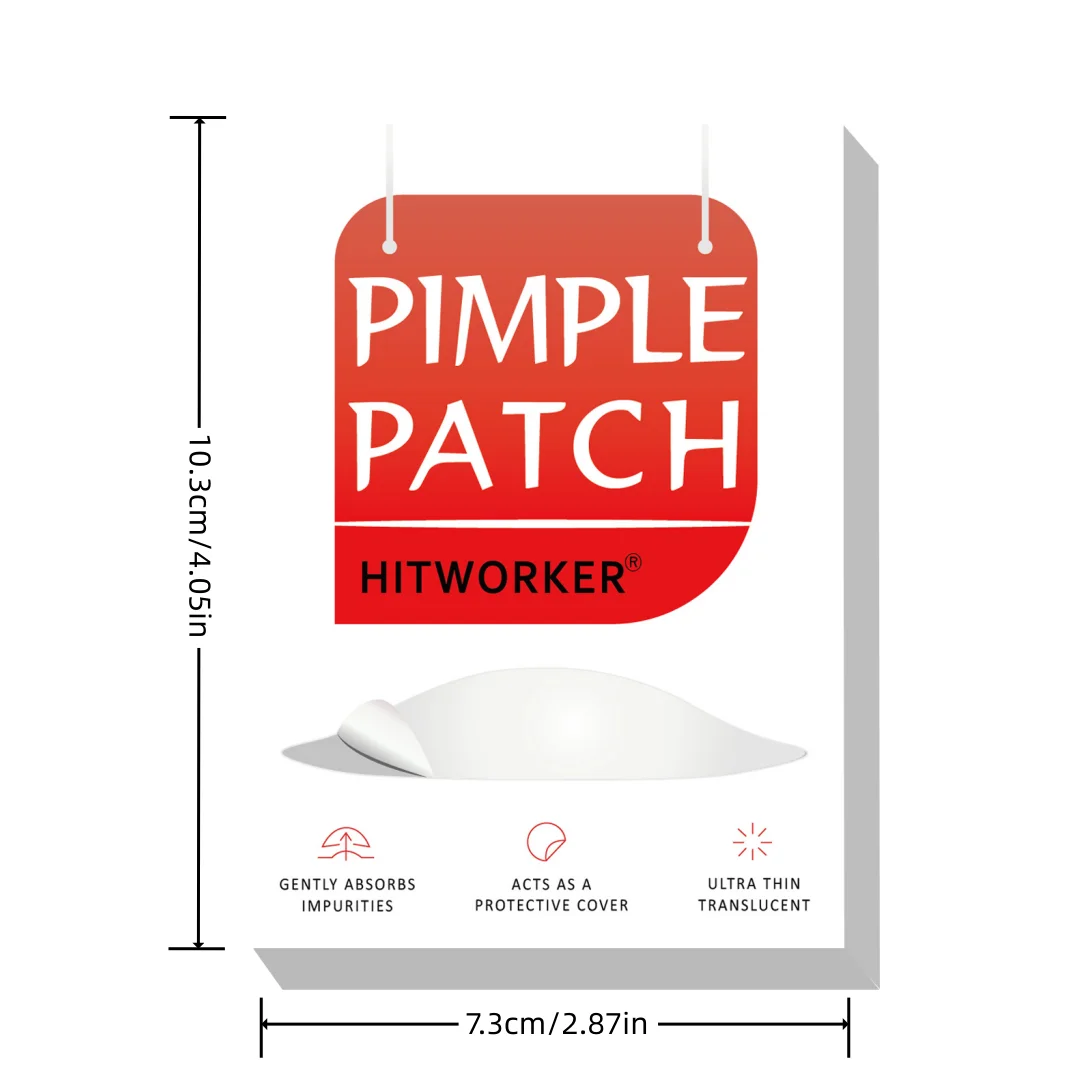 12Pcs Hydrocolloid Acne Patches, Mild Absorb Blemish Secretions, Invisible Breathable Face Pimple Stickers for Daily Skin Care