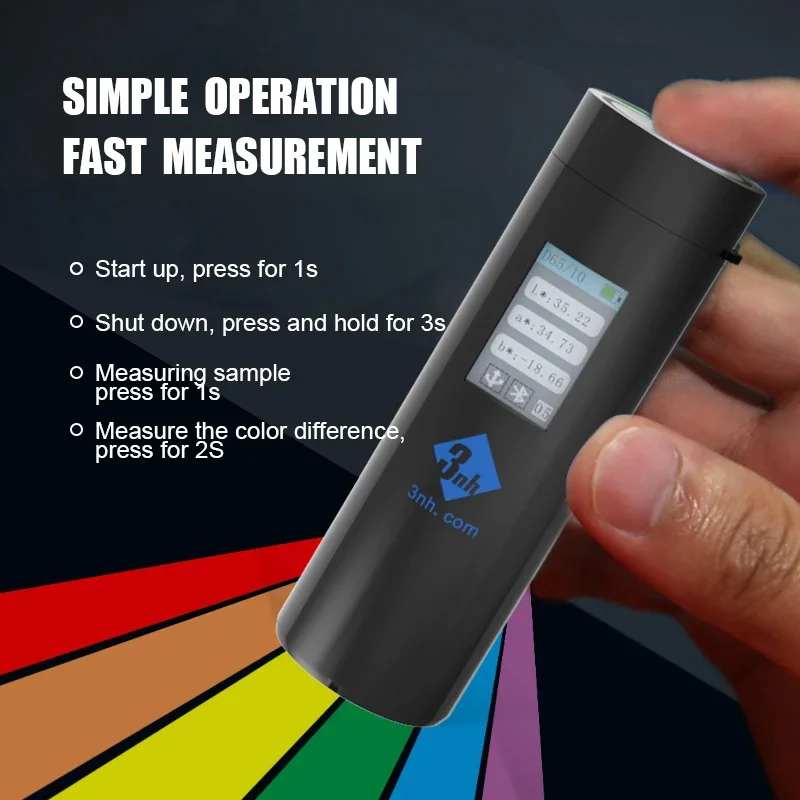 3nh factory price Portable Handheld Precision test color use for plastic 45/0 CR4501 colorimeter