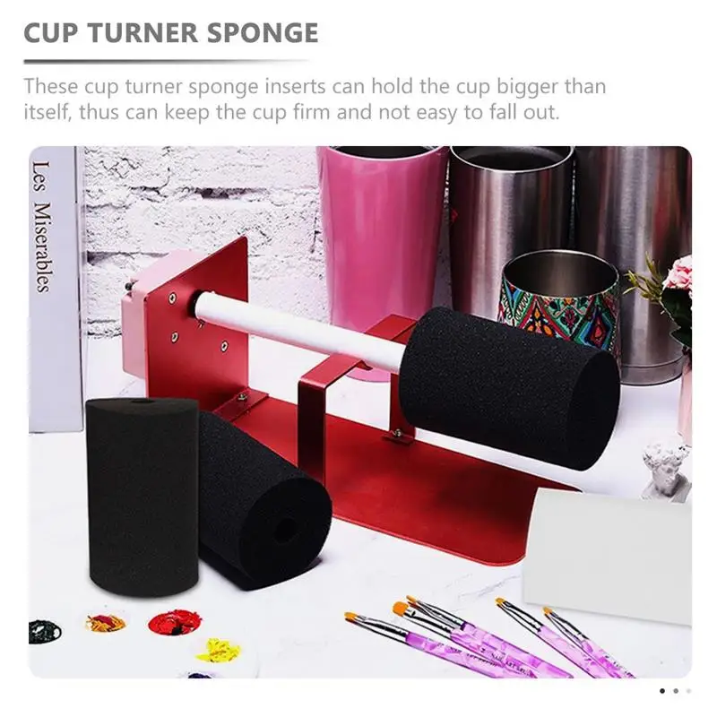 8Pcs Cup Turner Sponges Tumbler Turner Cup Turner Insert Cylinder Inserts Cup Machine Sponge Tumbler Rotating Cylindrical Sponge