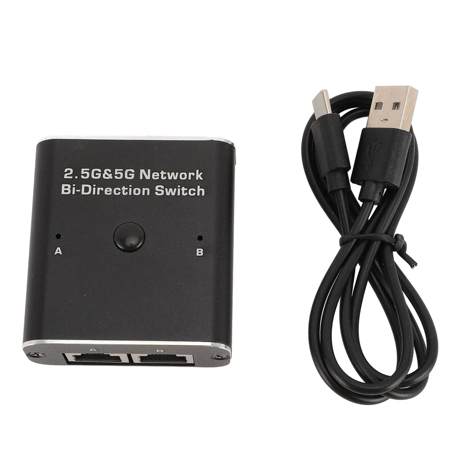 

2.5G 5G Network Bidirection Switch 2 in 1 Out Or 1 in 2 Out Two Way 2 Port RJ45 Internal External Networking Switcher Adapter