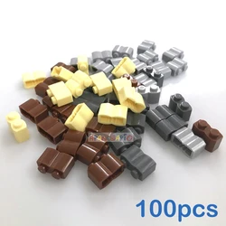 100 Uds DIY figuras de bloques de construcción ladrillos ondulados 1x2 puntos juguetes educativos creativos de plástico para niños compatibles con 30136