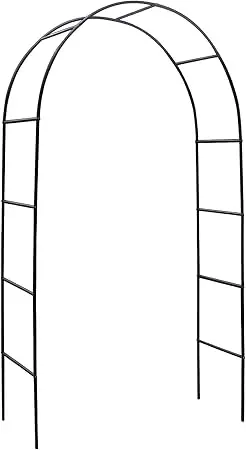 

Pergola Arbor, Outdoor Flower Garden Arch Trellis, Steel Garden Arbor for Climbing Plants, Wedding Decoration, 7'8" H x 4'5" W