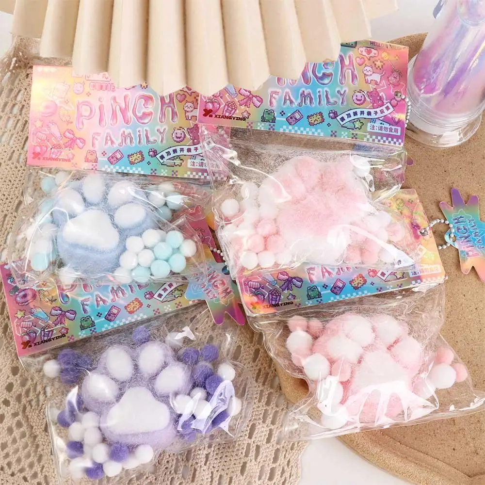 Mochi Taba Squishy NEW Fidget Toy Cute Plush Cat Paw Foot Squeeze Toy Simulation Bread Food Slow Rebound Anti Stress Relief Toy