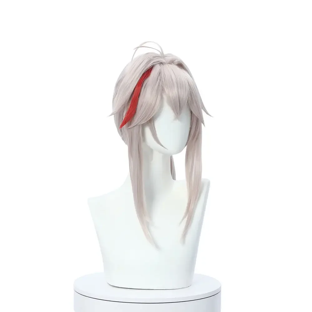 Genshin Impact Kiry Kazuha Cosplay Wig Synthetic Grey Halloween Party Wig