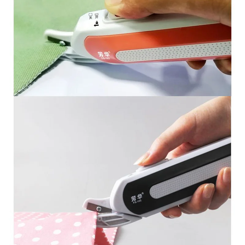 Electric Scissors Cordless Sewing Shear Fabric Cloth Carpet Plastic Leather Cutting Tool 3V Source Or Battery Powered