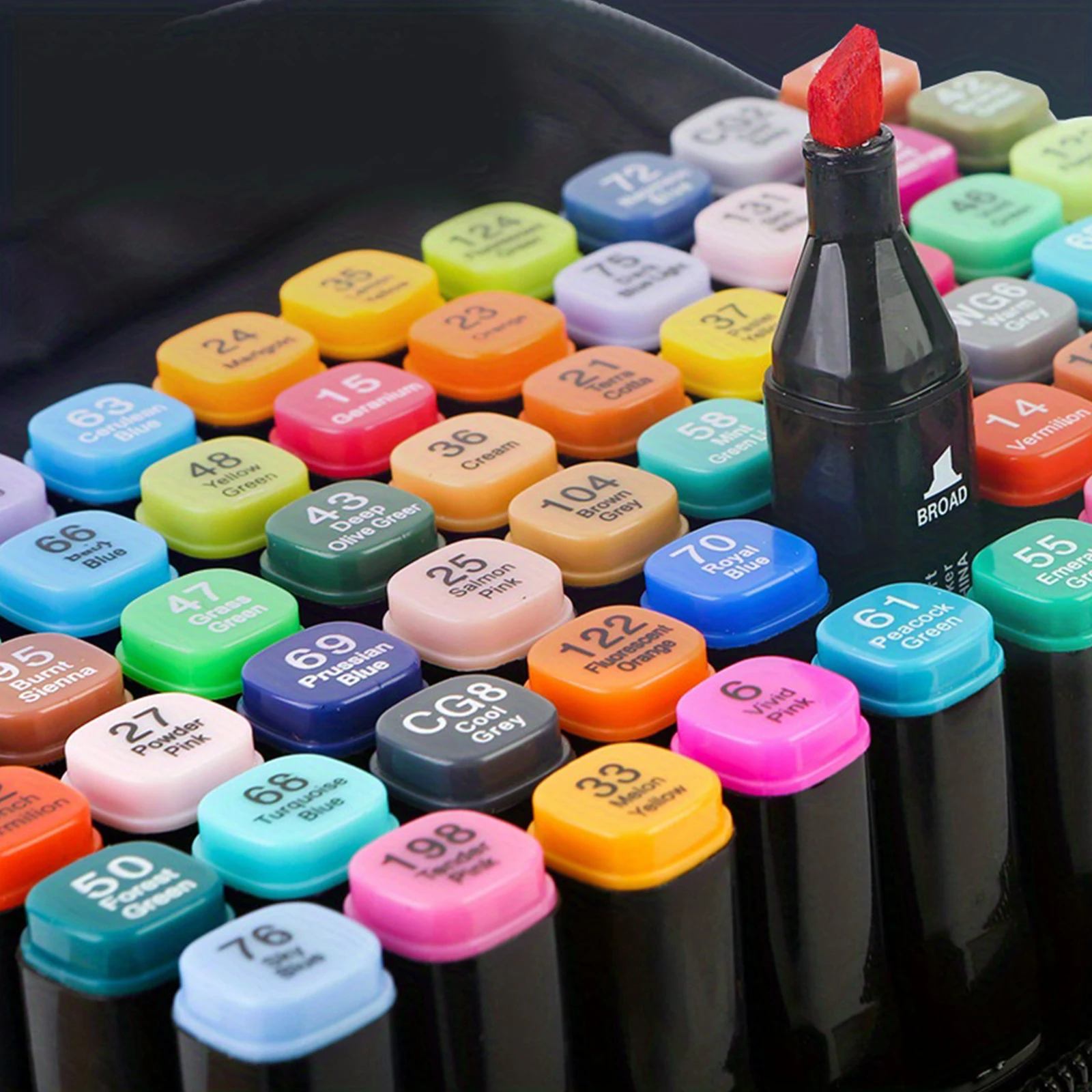 Marcadores de Arte Dupla Perfeitos para Colorir Pintar Presente de Natal Adultos e Entusiastas de Arte 24 Cores Vibrantes