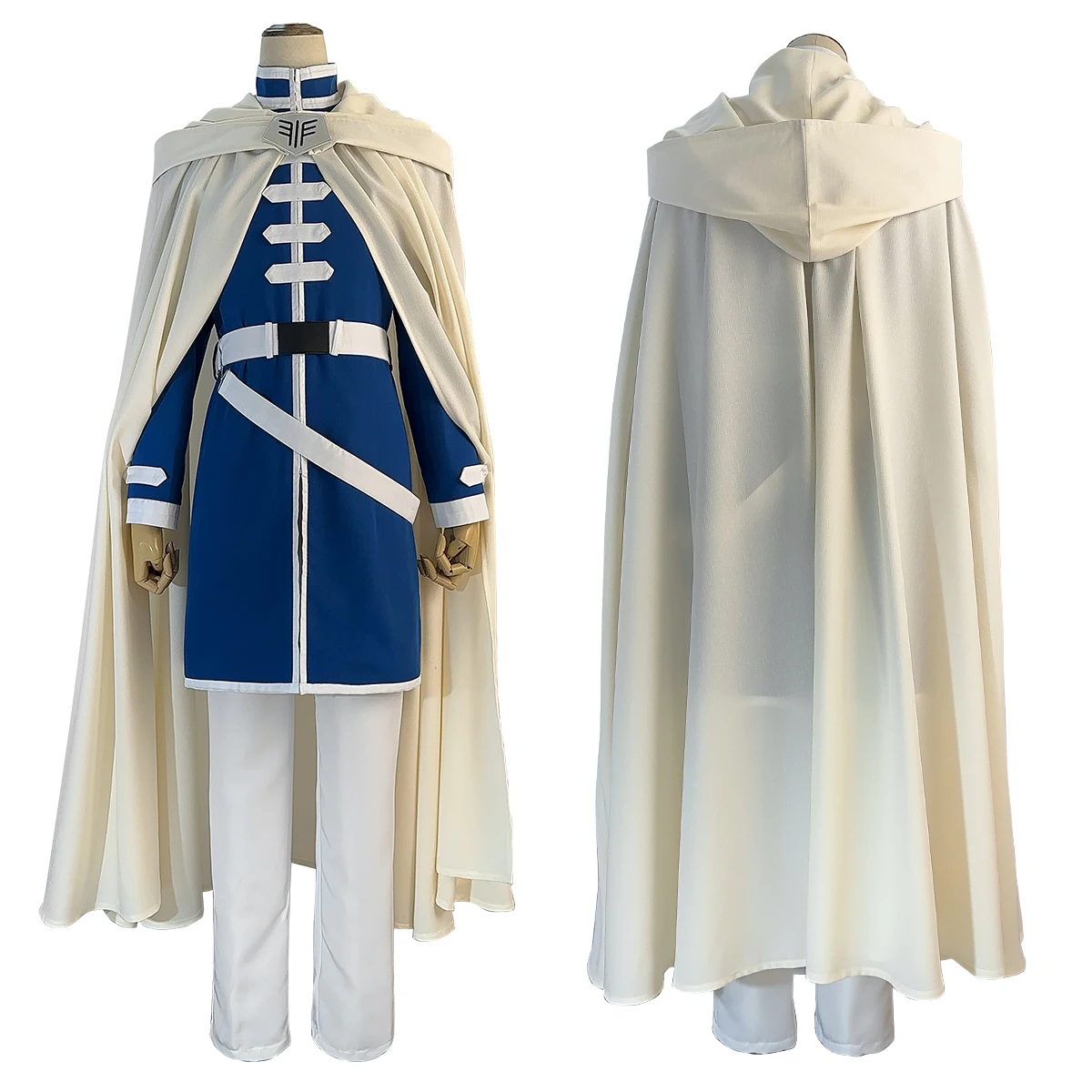 

HOLOUN Himmel Cosplay Costume Wig Anime Frieren Beyond Journey's End Cloak Coat Pants Belt Halloween Christmas Convention